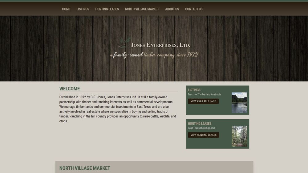 Drupal website for Jones Enterprises in Nacogdoches